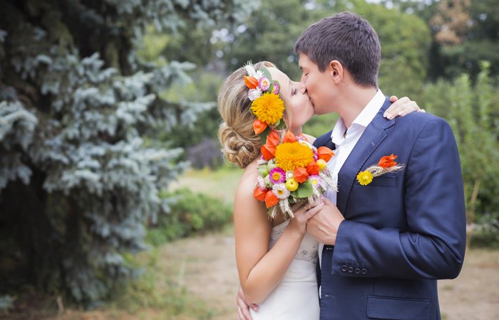 Married Couple Kissing